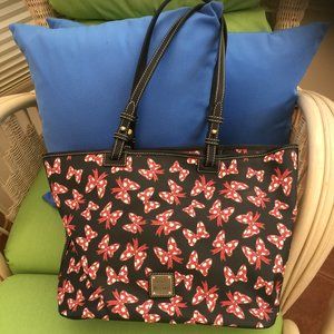 DISNEY DOONEY & BOURKE BLACK BOW BAG SHOPPER TOTE